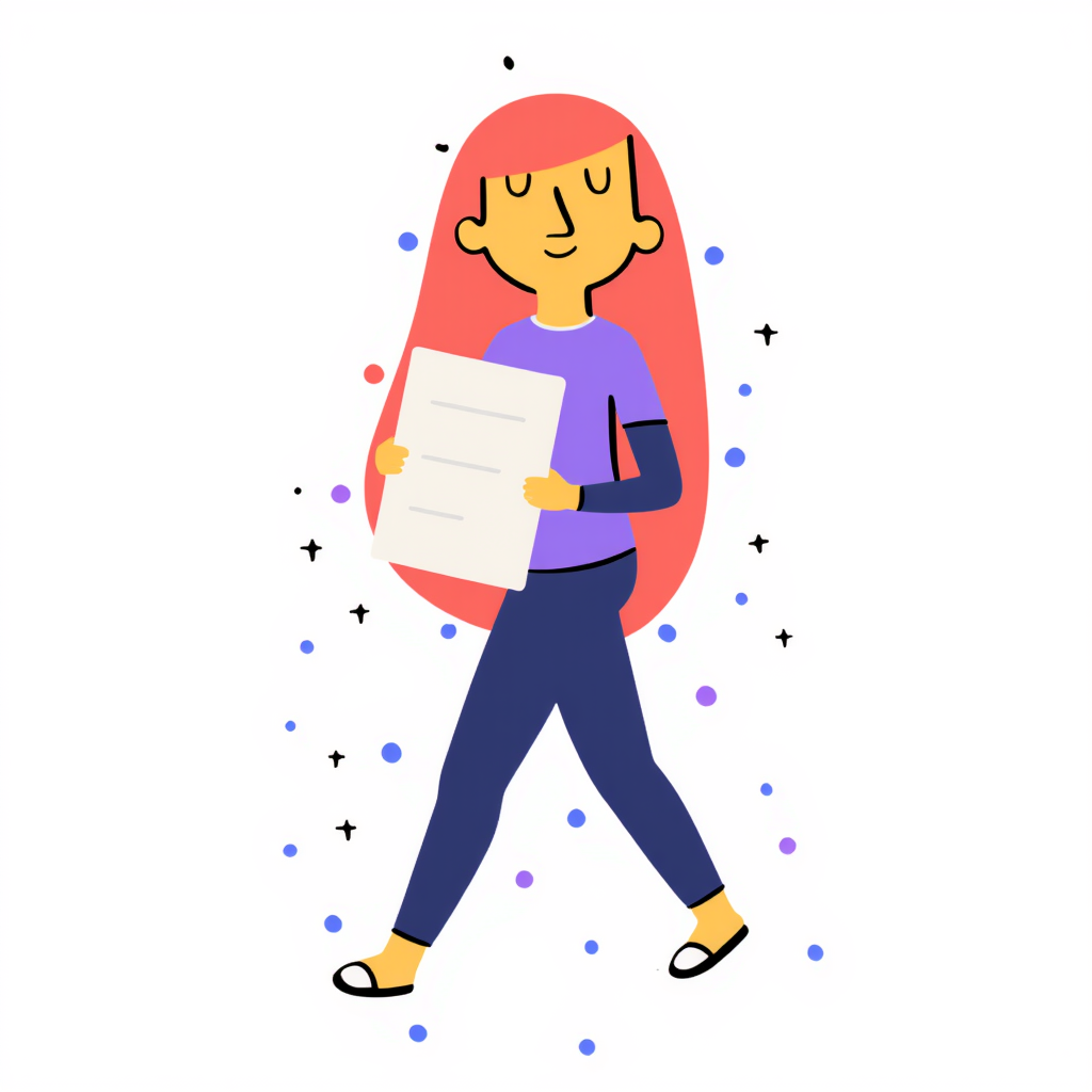 Illustration of taking confident action